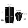 AQUBONA 11 Piece Surf Small Deck Traction Pad Premium EVA Grip Foam with 3M Adhesive for Longboard Paddleboard Surfboard, Deck Pad/Traction Pad/Tail Pads White, Black view 2