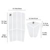 AQUBONA 11 Piece Surf Small SUP Deck Traction Pad Premium EVA Grip Foam with 3M Adhesive for Longboard Paddleboard Surfboard, Deck Pad/Traction Pad/Tail Pads White, Black view 3