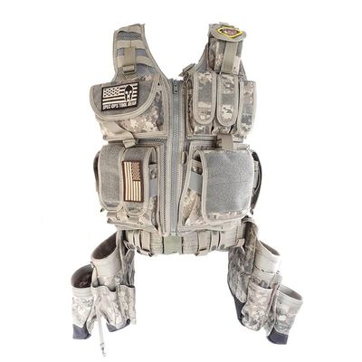 Spec Ops Tool Gear SF-18 Charlie 2.0 Tactical Tool Vest & Belt Modular MOLLE Work Vest with Multi-Pouches, Lightweight, Weight-Dispersing | Small | Digital Camo