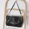 Women Ruched Shoulder Handbag Cloud Pouch Hobo Bag Convertible Clutch Soft Vegan Leather Cross body Bag (Black) view 3