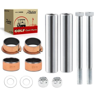Roykaw EZGO TXT/PDS Kingpin Spindle Bushing Kit for 2001-Up Golf Cart Models, Replaces OEM # 70648-G01, 70745-G01, 614034