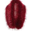 homeemoh Faux Fur Hood Trim Replacement with Buttons, Faux Fur Neck Collar Winter Fluffy Shawls and Wraps for Women,55cm/21.65",Wine Red Jacquard view 1