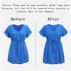 Ekouaer Womens Cover Up Short Sleeve Beachwear Coverups Loose V-Neck Bikini Beach Tunic Top view 4