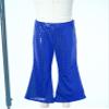 Agoky Kids Girls Sparkly Sequins Dance Pants Wide Leg Bell Bottoms Flared Trousers Hip Hop Jazz Disco Performance Costume Royal Blue 11-12 Years view 4