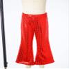 Agoky Kids Girls Sparkly Sequins Dance Pants Wide Leg Bell Bottoms Flared Trousers Hip Hop Jazz Disco Performance Costume Red 9-10 Years view 4