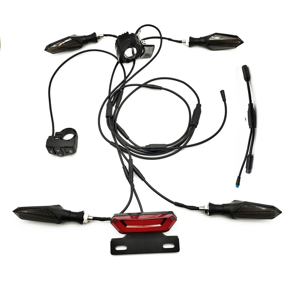 ebike 24V/36V/48V/52V/60V Light Kits with Waterproof Cable for Bafang and KT (for BAFANG Mid Drive Motor with UART Protocol)