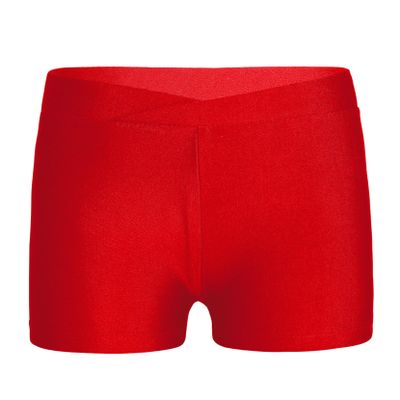Huimingda Kids Girls Athletic Gymnastics Shorts Dance Shorts Tumbling Volleyball Cheer Ballet Bottoms Red 5-6 Years