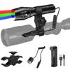 WINDFIRE 4 Color in 1 Tactical Flashlight, Red Green Blue White Light LED Hunting Flashlights with Scope Mount, Waterproof Zoomable Multicolor Flashlight Hog Coyote Fox Predator Light view 1
