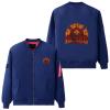 Firefighter Volunteer Men's Flight Bomber Jacket Stand Collar Coat Windbreaker with Pocket view 2