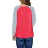 Little Girls Casual Long Sleeve T Shirts Crewneck Tunic Tops 4-13Y Kids Button Striped Tee Blouses (10#Red, 6-7 Years) view 2