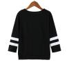 Little Girls Casual Long Sleeve T Shirts Crewneck Tunic Tops 4-13Y Kids Button Striped Tee Blouses (04#Black, 4-5 Years) view 4