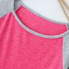 Little Girls Casual Long Sleeve T Shirts Crewneck Tunic Tops 4-13Y Kids Button Striped Tee (01#Hot Pink, 10-11 Years) view 4
