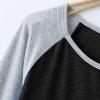 Little Girls Casual Long Sleeve T Shirts Crewneck Tunic Tops 4-13Y Kids Button Striped Tee Blouses (09#Black, 6-7 Years) view 4