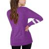 Little Girls Casual Long Sleeve T Shirts Crewneck Tunic Tops 4-13Y Kids Button Striped Tee (07#Purple, 6-7 Years) view 4