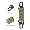 PATIKIL Belt Keeper Key Clip Set, 3Pcs Nylon Webbing Buckle Keychain with Double Side Clip for Outdoor Camping Hiking, Black Green Khaki view 4