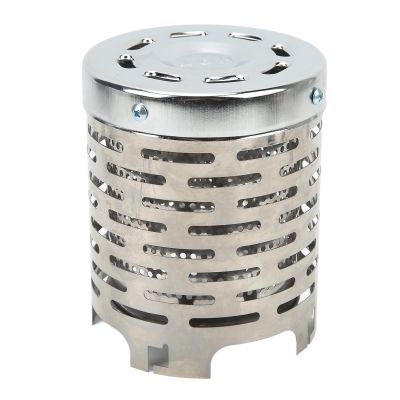 Camping Mini Heater, Portable Stainless Steel Tent Stove for Hiking and Travel C Includes Handle and Mesh Bag (Silver)