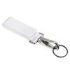 PATIKIL Belt Keeper Key Ring, Nylon Webbing Strap Hanging Gear Buckle with Snap Key Holder for Outdoor Camping, White view 1