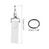 PATIKIL Belt Keeper Key Ring, Nylon Webbing Strap Hanging Gear Buckle with Snap Key Holder for Outdoor Camping, White view 2