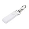 PATIKIL Belt Keeper Key Ring, Nylon Webbing Strap Hanging Gear Buckle with Snap Key Holder for Outdoor Camping, White view 3