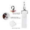 PATIKIL Belt Keeper Key Ring, Nylon Webbing Strap Hanging Gear Buckle with Snap Key Holder for Outdoor Camping, White view 4