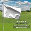 AGAS White Golf Flag 14x20 Inch  Mini Putting Green Practice Pin Flag with Grommets  Single-Sided Printed 200D Nylon, Double-Stitched Edges, Canvas Header & 3 Brass Grommets  Waterproof Golf Flag for Backyard & Driving Range view 3