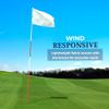 AGAS White Golf Flag 14x20 Inch  Mini Putting Green Practice Pin Flag with Grommets  Single-Sided Printed 200D Nylon, Double-Stitched Edges, Canvas Header & 3 Brass Grommets  Waterproof Golf Flag for Backyard & Driving Range view 4