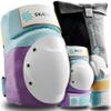 SKATEWIZ Knee and Elbow Pads Adult - Skating Protective Gear Adult - Shield - Size M Lavender Blue - Skateboard Pads with Wrist Guards for Inline Skates, Roller Skate - Ice Skates for Women view 1