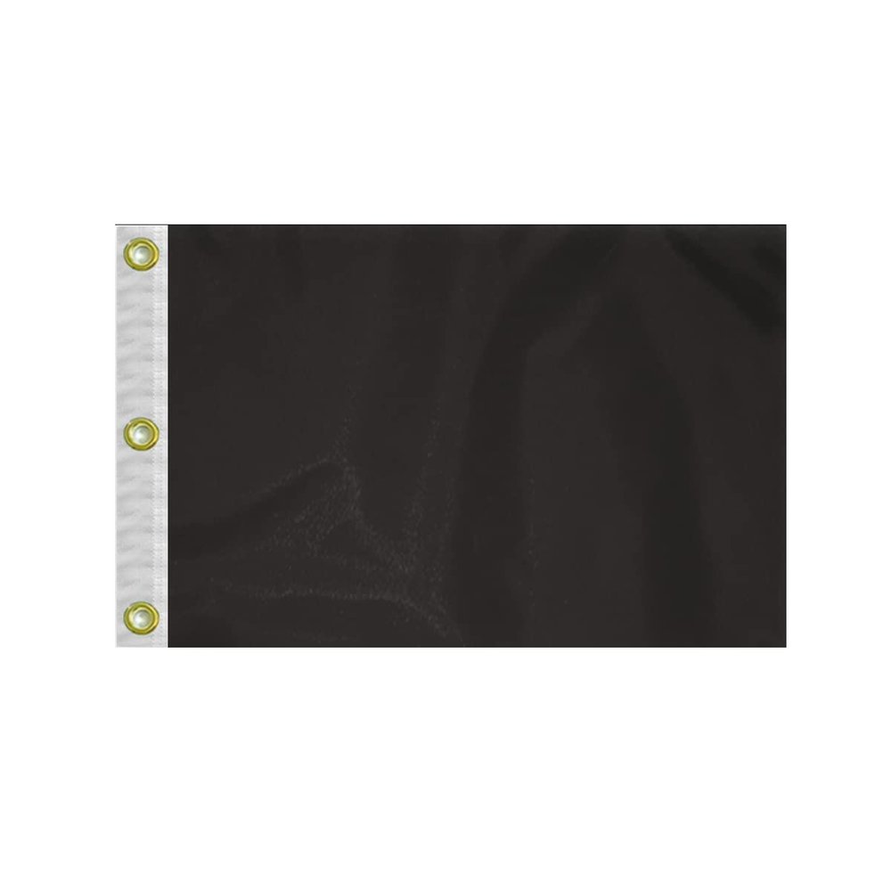 AGAS Black Golf Flags Mini with Grommets 14x20 inch - Printed Single Sided 200D Nylon - Double Sewn Edges - Golf Flags with Canvas Heading and 3 Brass Grommets - Practice Pin Flags - Putting Green Flags - Waterproof Putting Green Flags Mini Pin Flags
