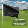 AGAS Black Golf Flags Mini with Grommets 14x20 inch - Printed Single Sided 200D Nylon - Double Sewn Edges - Golf Flags with Canvas Heading and 3 Brass Grommets - Practice Pin Flags - Putting Green Flags - Waterproof Putting Green Flags Mini Pin Flags view 3