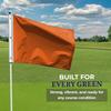 AGAS Orange Golf Flags Mini with Grommets 14x20 inch - Printed Single Sided 200D Nylon - Double Sewn Edges - Golf Flags with Canvas Heading and 3 Brass Grommets - Practice Pin Flags - Putting Green Flags - Waterproof Putting Green Flags Mini Pin Flag view 3