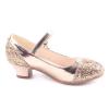 Children Shoes High Heels Girls Princess Single Shoes Dress Shoes Performance Shoes Children Crystal Girl Dress Shoes (Gold, 11.5-12 Years Big Kids) view 3