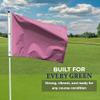 AGAS Pink Golf Flags Mini with Grommets 14x20 inch - Printed Single Sided 200D Nylon - Double Sewn Edges - Golf Flags with Canvas Heading and 3 Brass Grommets - Practice Pin Flags - Putting Green Flags - Waterproof Putting Green Flags Mini Pin Flags  view 3