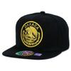 Mexican Hat Mexico State Federal Logo Embroidered Snapback Flat Bill Baseball Cap (Oaxaca- Black/Gold) view 3