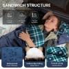 KingCamp Sleeping Bag for Adults, Cold Weather & Warm XL Big and Tall Flannel Sleeping Bags with Compression Sack Portable Waterproof Essentials Gear Accessories for Outdoor Camping (Navy Right) view 3
