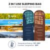 KingCamp Sleeping Bag for Adults, Cold Weather & Warm XL Big and Tall Flannel Sleeping Bags with Compression Sack Portable Waterproof Essentials Gear Accessories for Outdoor Camping (Navy Right) view 4