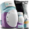SKATEWIZ Knee and Elbow Pads Adult - Skating Protective Gear Adult - Shield - Size L Lavender Blue - Skateboard Pads with Wrist Guards for Inline Skates, Roller Skate - Ice Skates for Men view 1