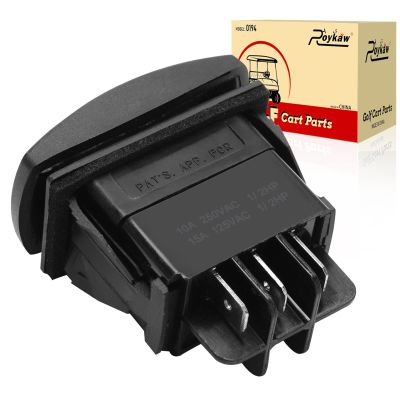 Roykaw Club Car 48V Forward/Reverse Switch for 1996-Up DS & Precedent Electric Golf Cart Models, Replaces OEM # 101856001, 101856002