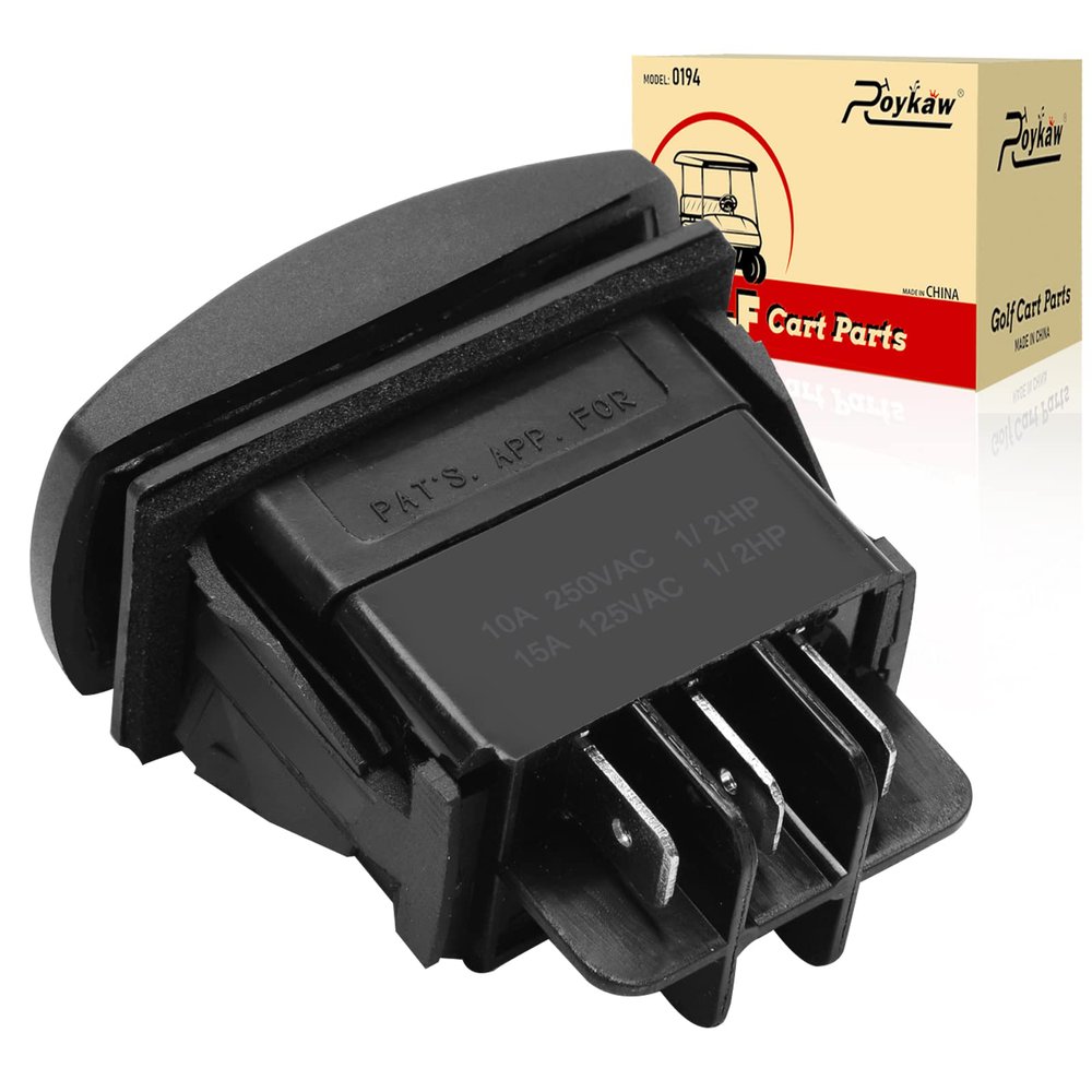 Roykaw Club Car 48V Forward/Reverse Switch for 1996-Up DS & Precedent Electric Golf Cart Models, Replaces OEM # 101856001, 101856002