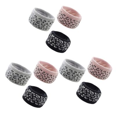 KALLORY 3sets Knitted Headband Warm Headwrap Braid Headband Headwraps for Women Leopard Pattern 3pcs*3