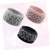 KALLORY 3sets Knitted Headband Warm Headwrap Braid Headband Headwraps for Women Leopard Pattern 3pcs*3 view 2