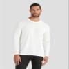 Terramar Mens Ventilator Performance Series Light Weight Long Sleeve Shirt with 4-Way Stretch, White, Medium view 1