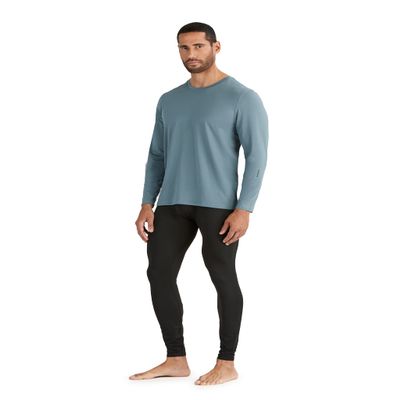 Terramar Mens Ventilator Performance Series Light Weight Long Sleeve Shirt with 4-Way Stretch, Stormy Weather, Small