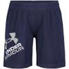 Under Armour Boys' Prototype Performance Shorts, Elastic Waistband, Lightweight & Fast-Drying, Navy Mid, 3T view 1