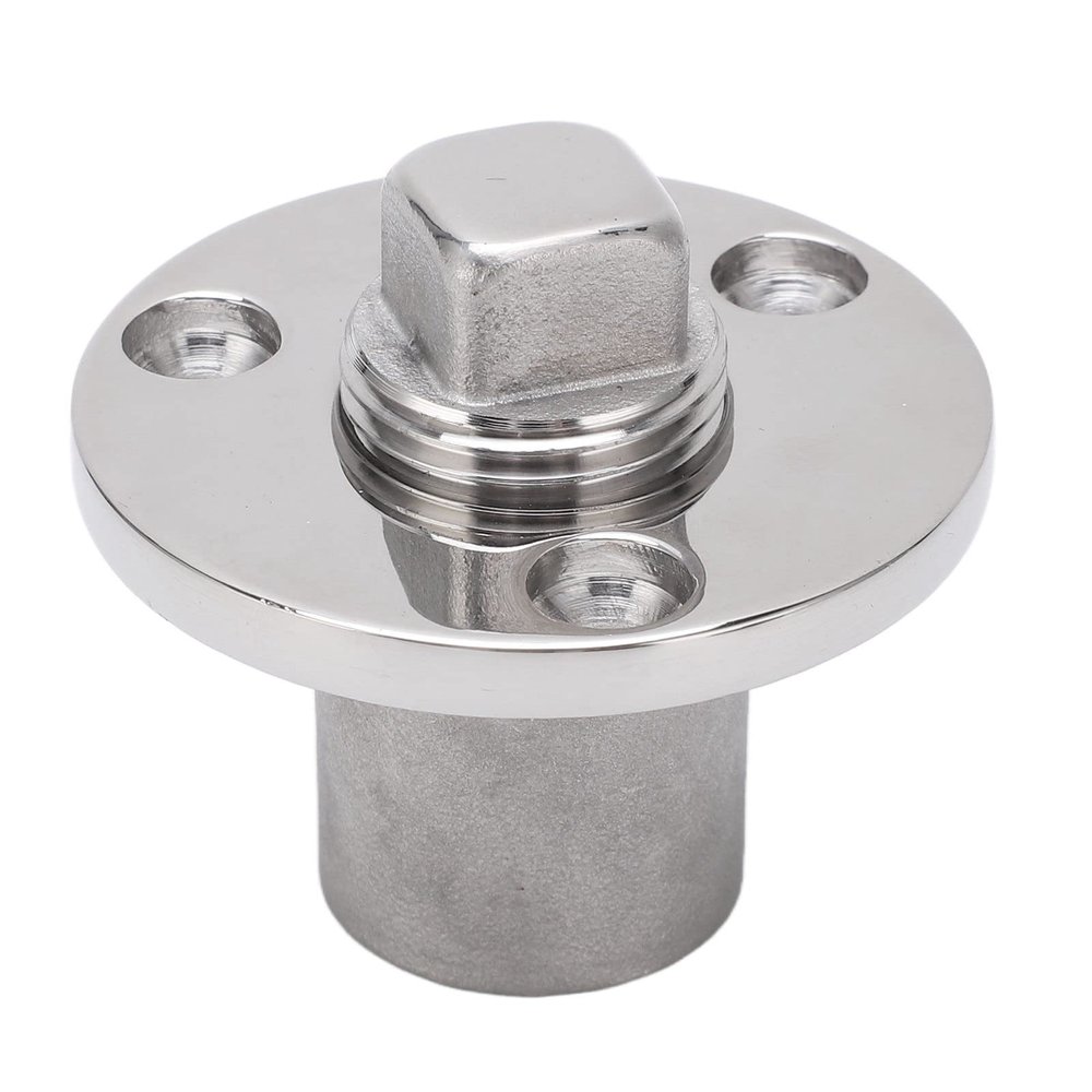 50mm Stainless Steel Boat Drain Plug - Mirror Polish Finish, UV Resistant, Marine Grade Accessories for Boats