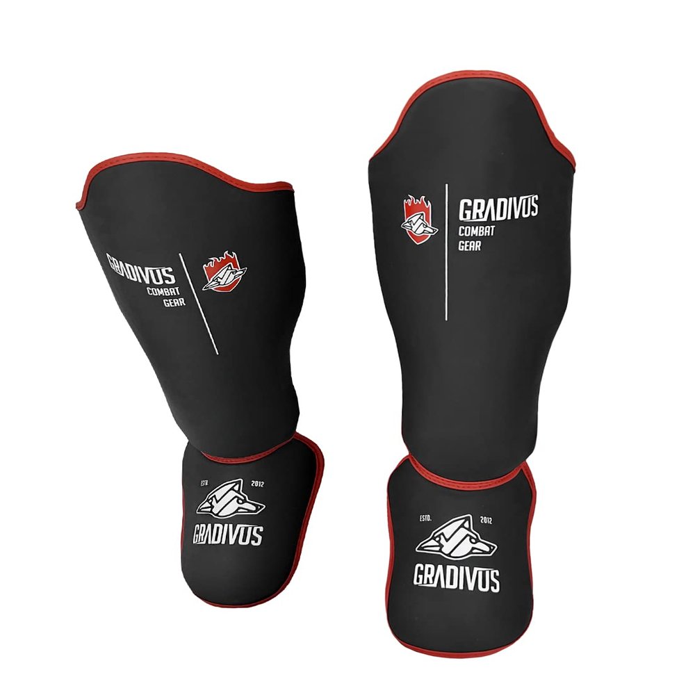 PRO Standard Competition Shin Guards for Martial Arts (X-Large, Black)