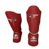 PRO Standard Competition Shin Guards for Martial Arts (Small, Red) view 1