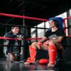 PRO Standard Competition Shin Guards for Martial Arts (Small, Red) view 2