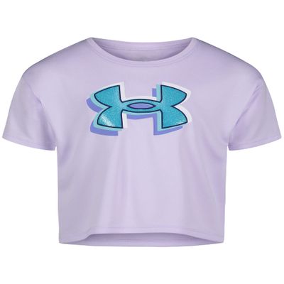 Under Armour Girls Short Sleeve Shirt, Crewneck, Lightweight and Breathable Fashion-t-Shirts, Nebula Purple Shadow, 2T US