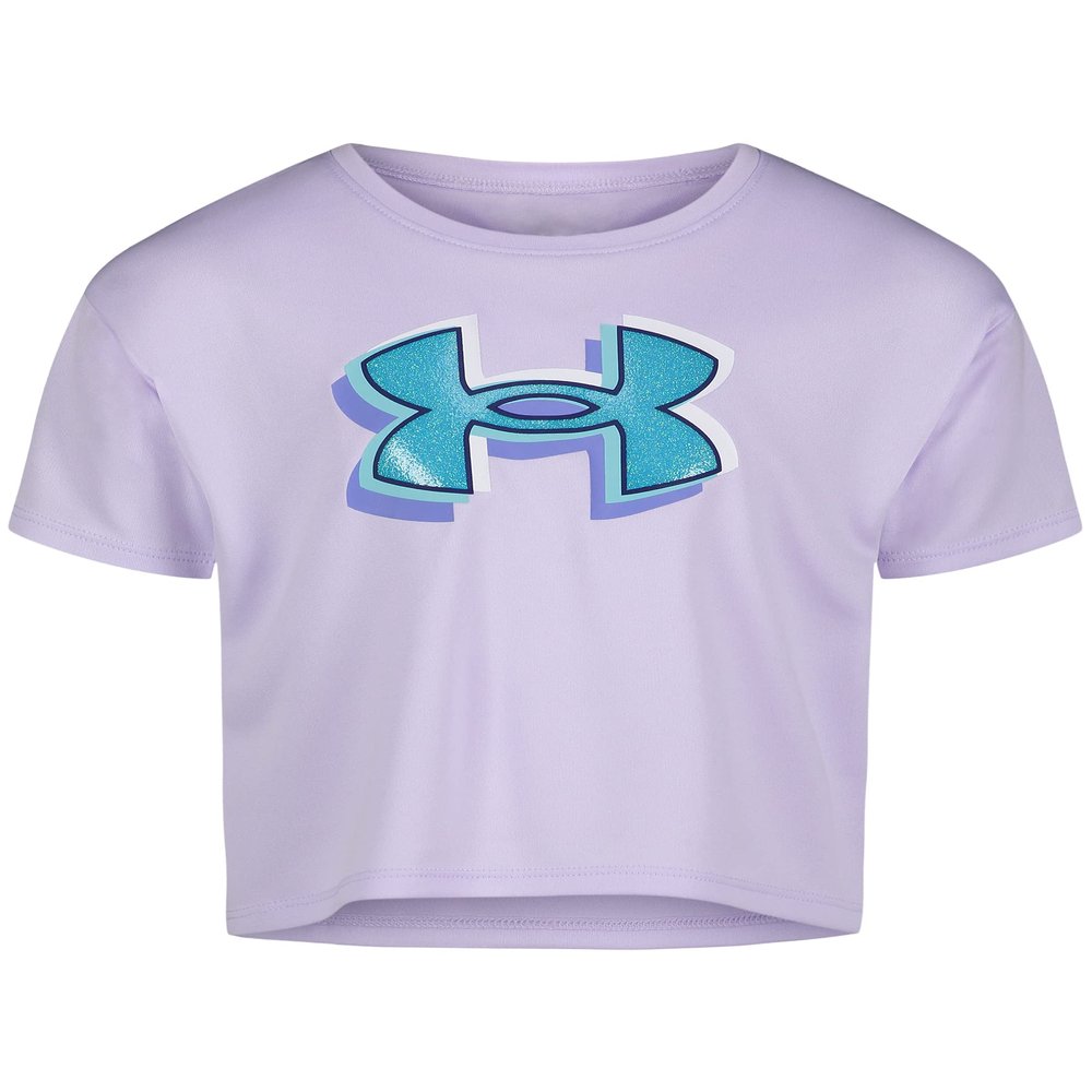 Under Armour Girls Short Sleeve Shirt, Crewneck, Lightweight and Breathable Fashion-t-Shirts, Nebula Purple Shadow, 2T US