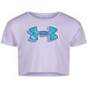 Under Armour Girls Short Sleeve Shirt, Crewneck, Lightweight and Breathable Fashion-t-Shirts, Nebula Purple Shadow, 2T US view 1